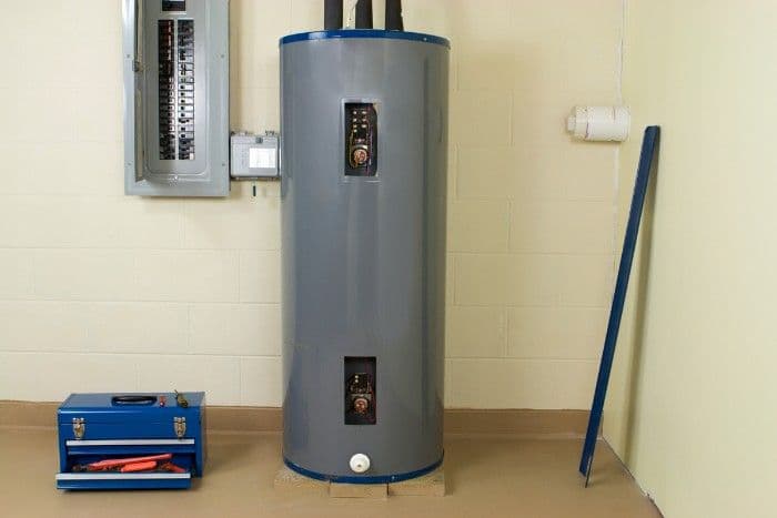 Water heater requiring descaling maintenance to prevent mineral buildup