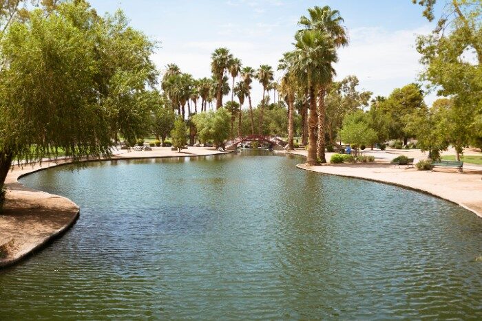 Scenic Arizona park reflecting eco-friendly water solutions