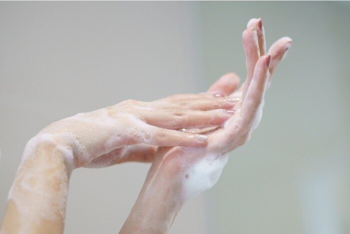 Improved soap lathering with softened water during handwashing