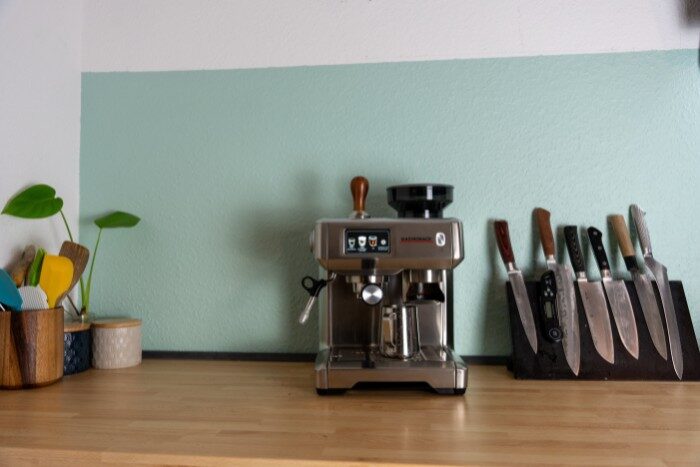 Scale-free coffee machine showing the appliances benefits of a water softener system
