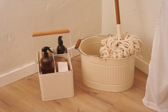 Minimal cleaning supplies needed due to water softener system use