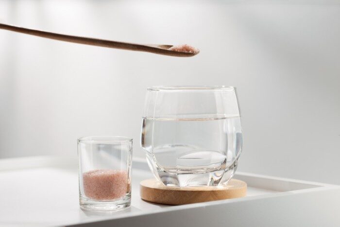 Visual representation of sodium in softened drinking water