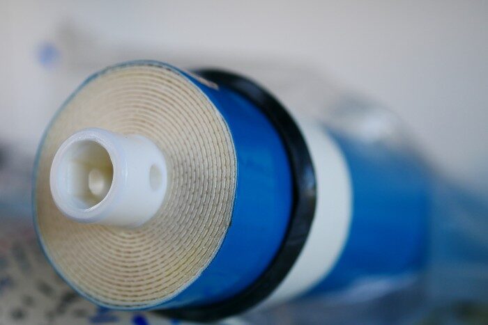 Close-up of reverse osmosis membrane for water purification