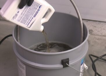 Descaling process to remove mineral buildup from plumbing and water heater