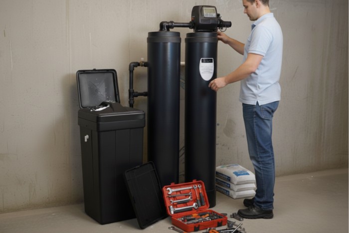 Professional routine water softener maintenance in Phoenix home