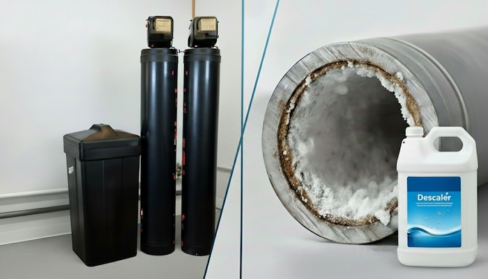 Difference between descaling and water softening
