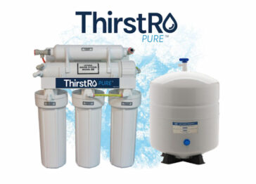 ThirstRO PURE reverse osmosis system with storage tank for cleaner drinking water