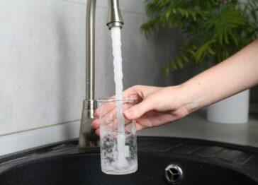 Collecting an Arizona tap water sample for professional water testing