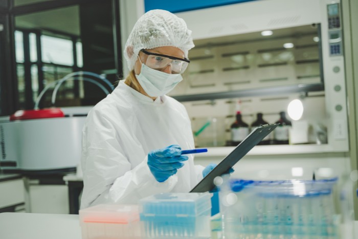 Lab technician performing professional water quality testing