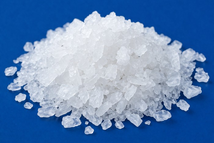 Potassium chloride (KCl) salt crystals
